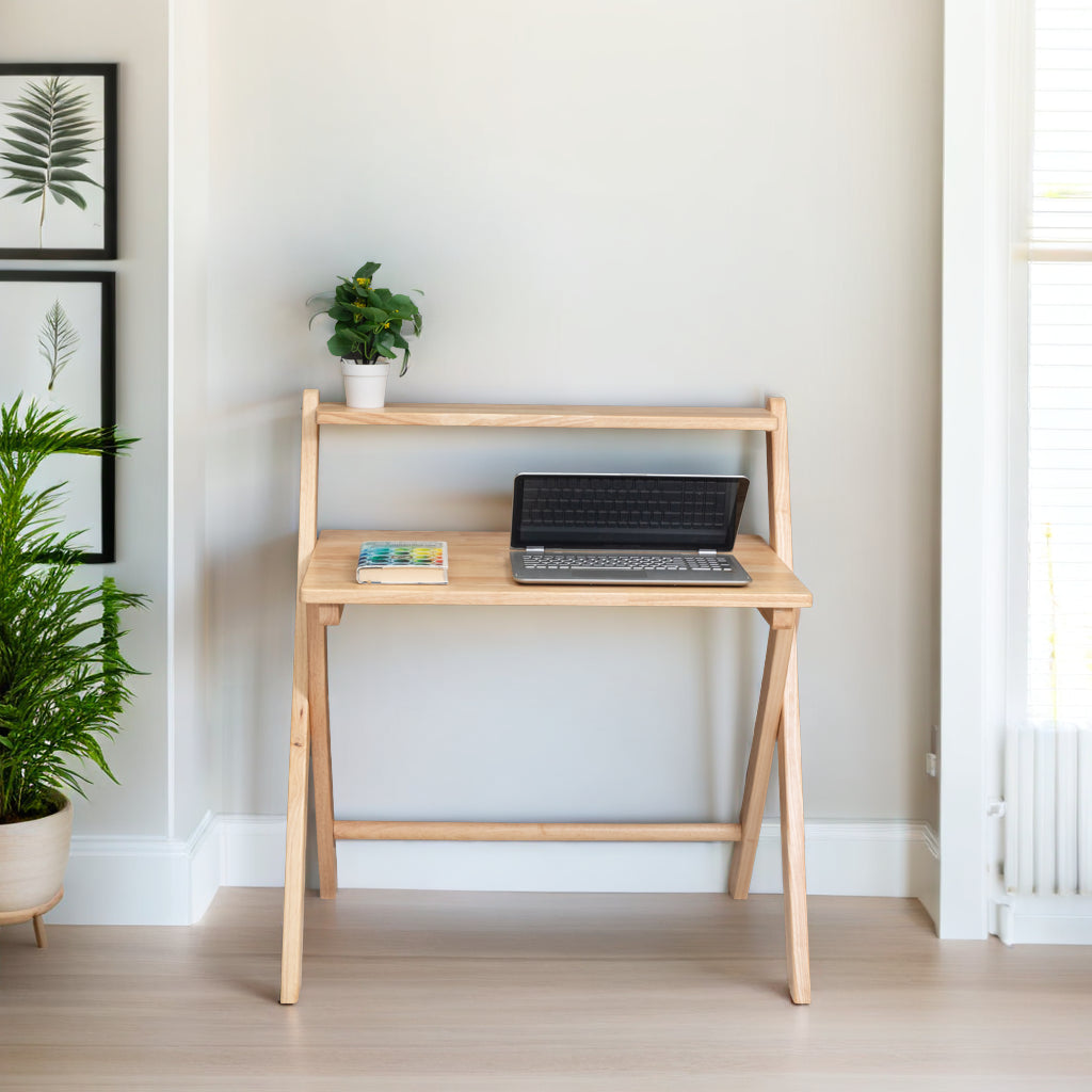 Study Nook: Solid Wood Dual Platform Study Desk / Table