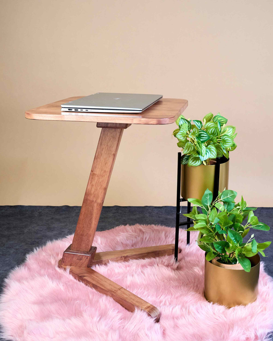 Solid Wood Square End Table - Teak - Wood Trendz
