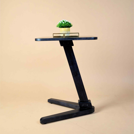 Solid Wood Square End Table - Black - Wood Trendz