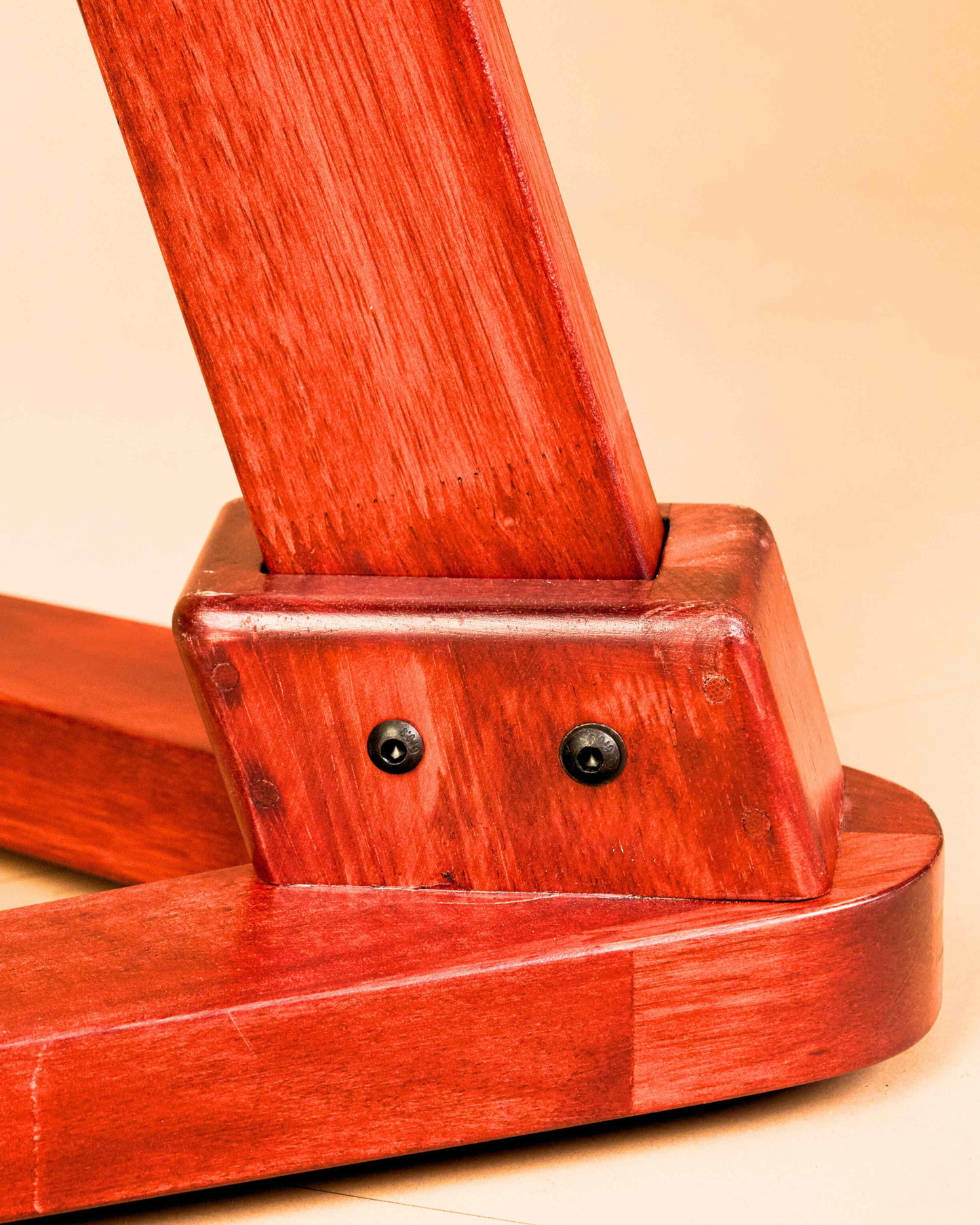 Solid Wood Square End Table - Red Brown - Wood Trendz