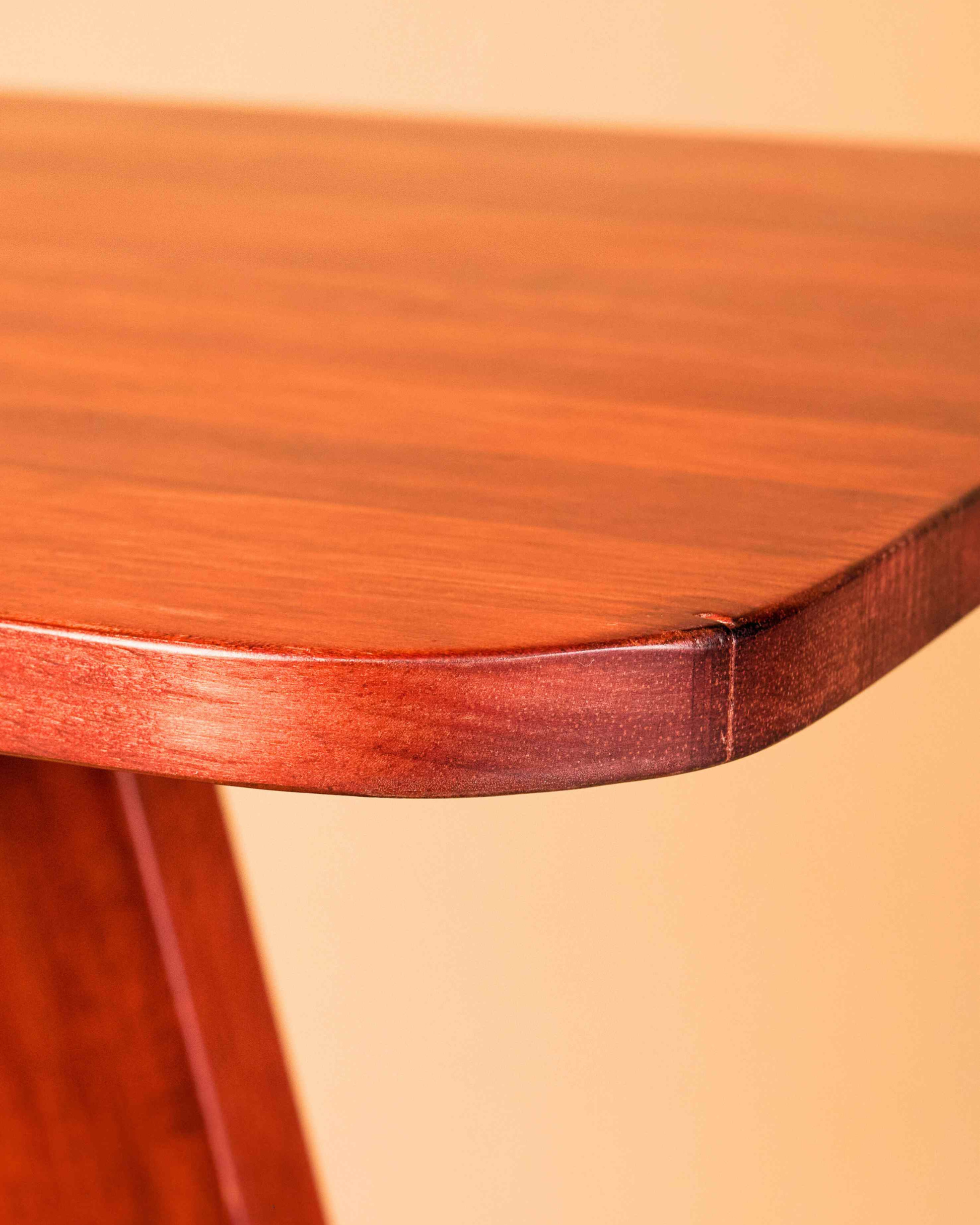 Solid Wood Square End Table - Red Brown - Wood Trendz