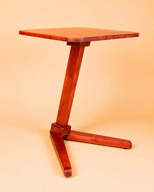 Solid Wood Square End Table - Red Brown - Wood Trendz