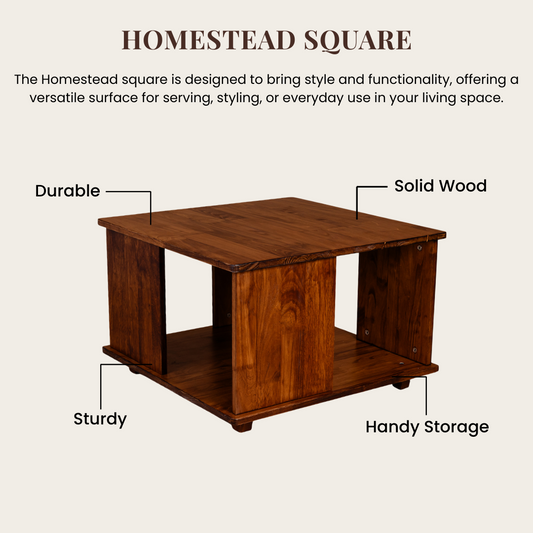Homestead Square Coffee Table - Walnut