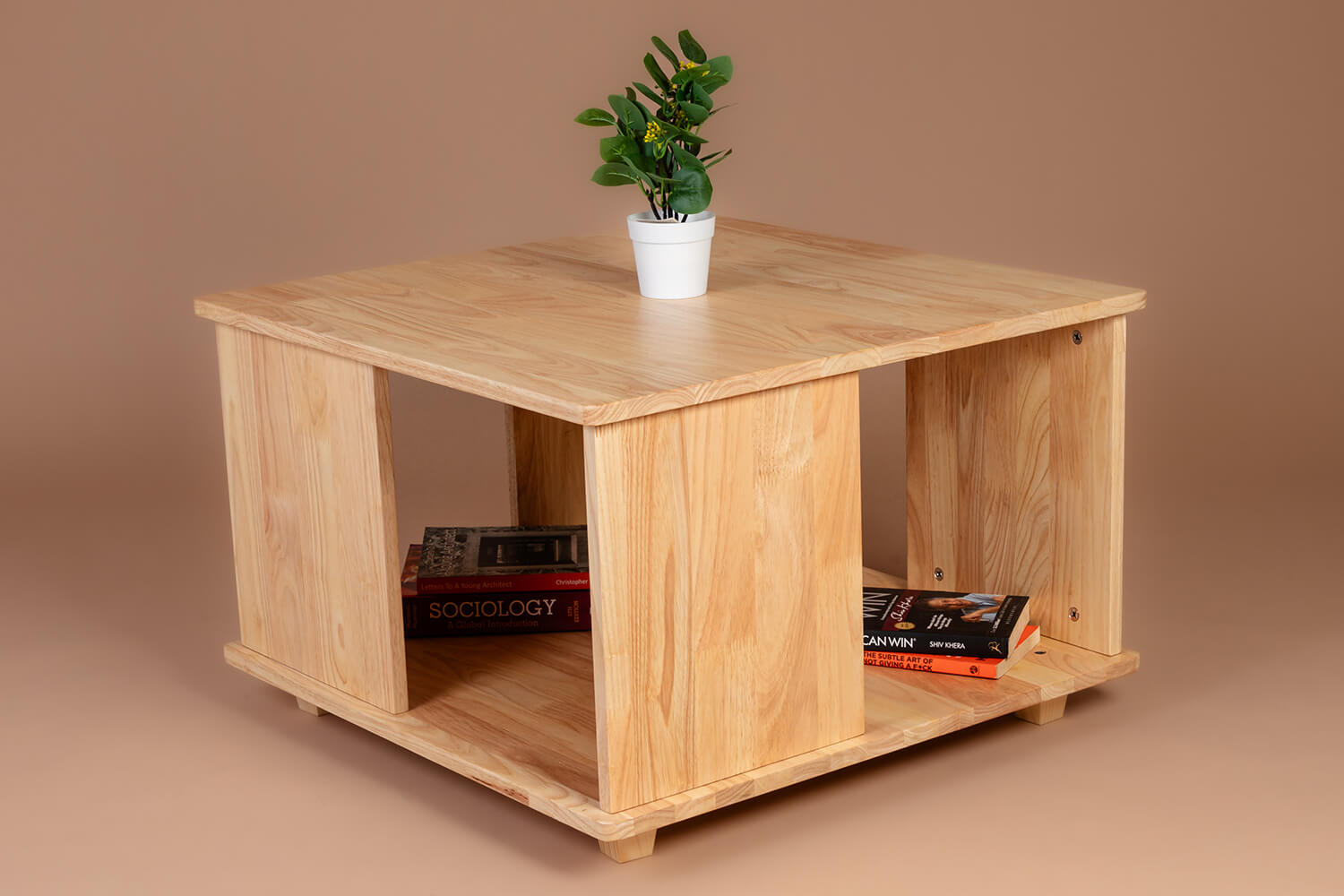 Homestead Square Coffee Table - Natural - Wood Trendz