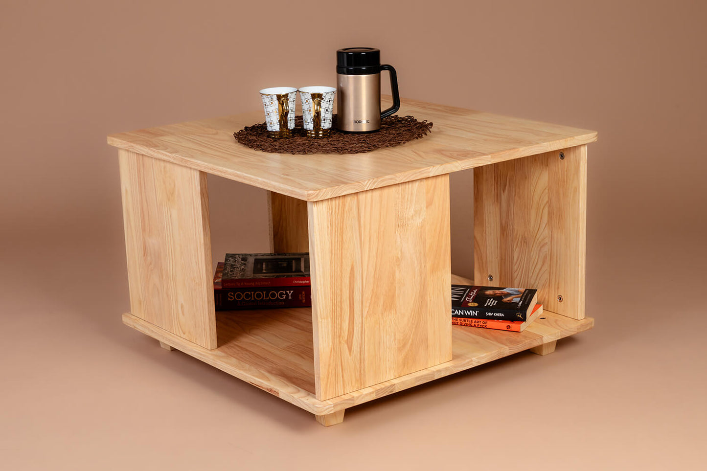 Homestead Square Coffee Table - Natural - Wood Trendz