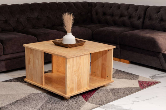 Homestead Square Coffee Table - Natural - Wood Trendz