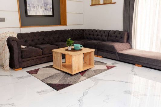 Homestead Square Coffee Table - Natural - Wood Trendz
