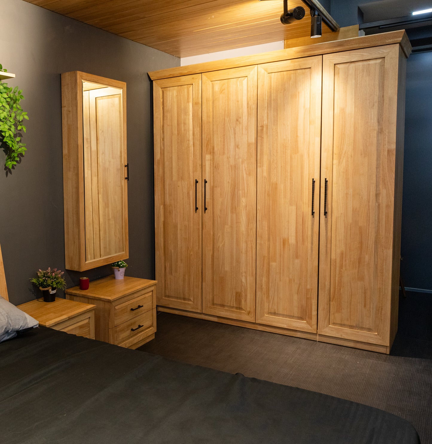 Solid Wood Double Door Wardrobe with Maximum Storage - Versatile Dual Cupboard Design - Wood Trendz