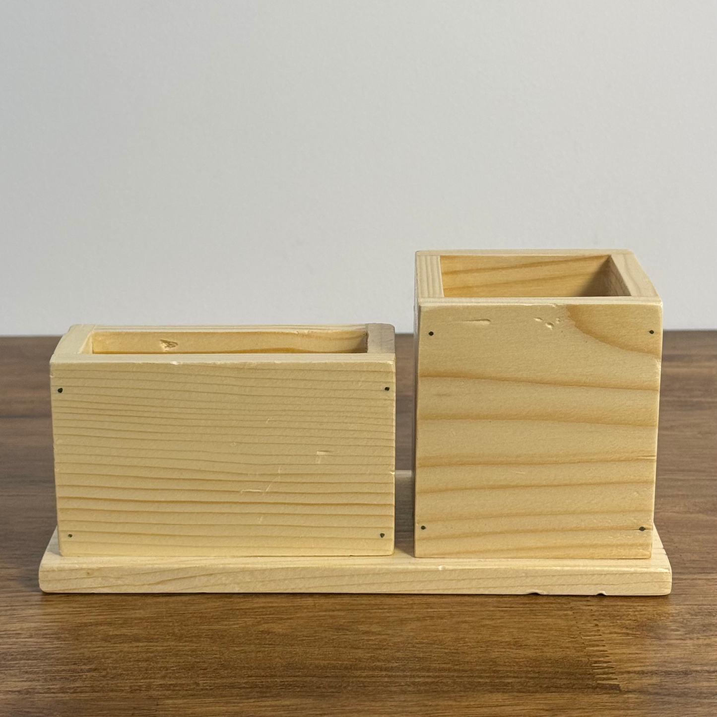 Wooden Pen Stand – Multi-Functional Desk Organizer with Phone & Card Holder