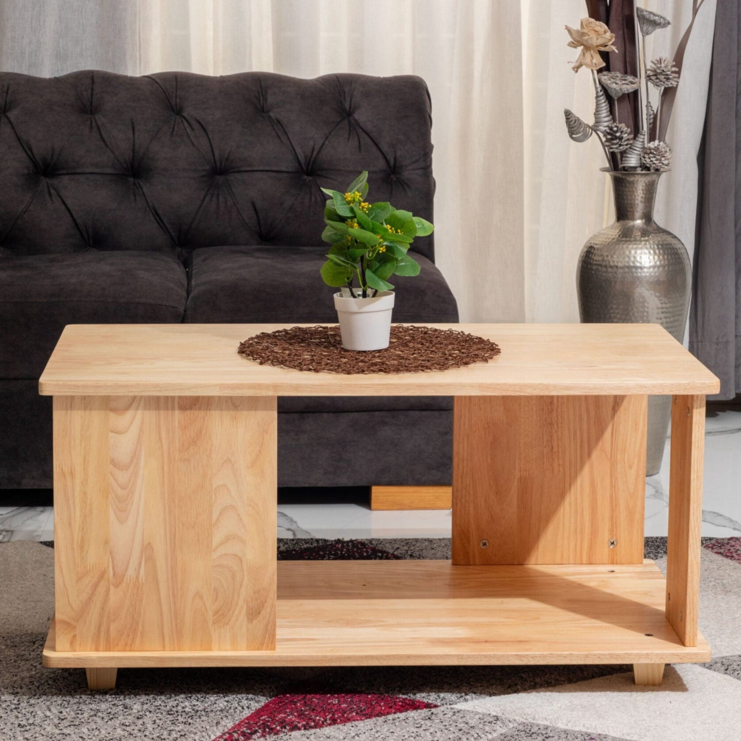 Rectangular Retreat Coffee Table - Natural - Wood Trendz