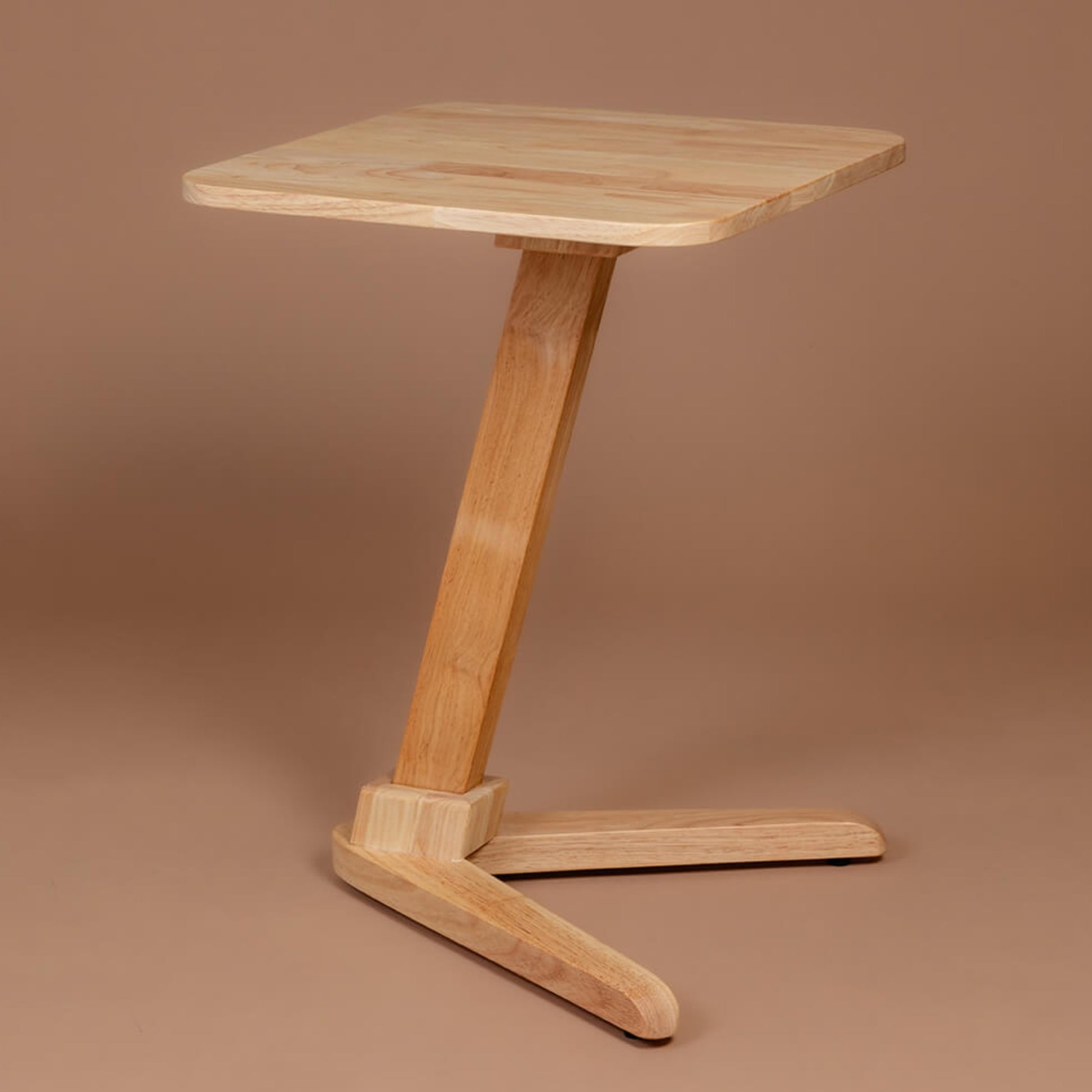 Solid Wood Square End Table - Natural - Wood Trendz