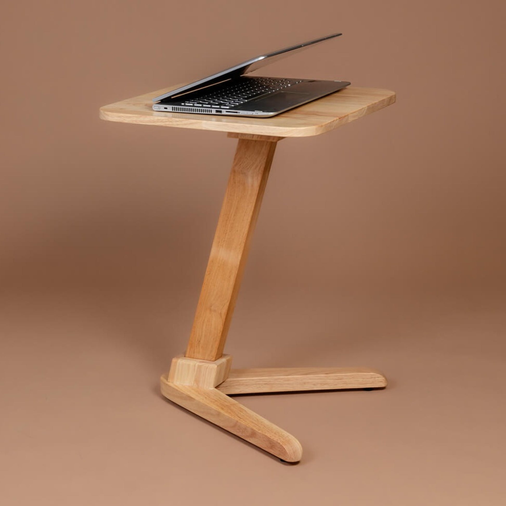 Solid Wood Square End Table - Natural - Wood Trendz