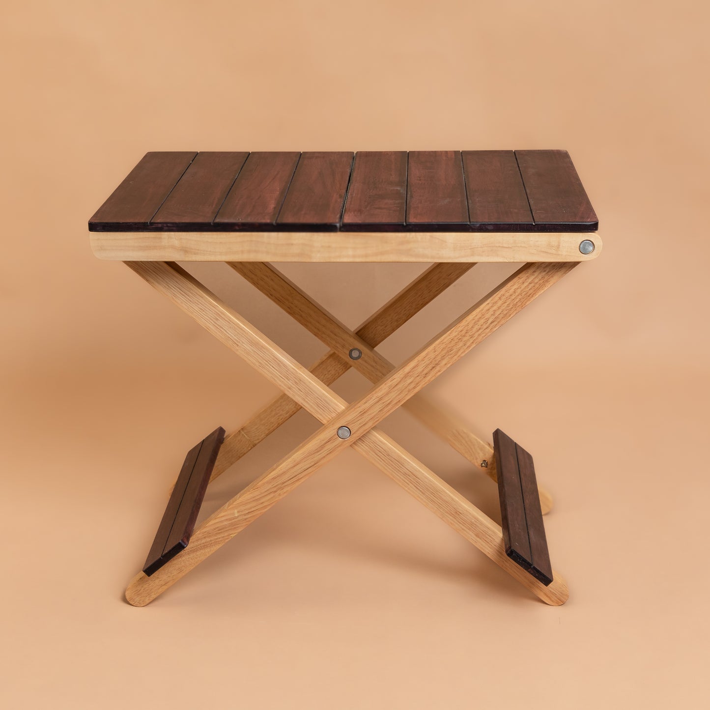 Solid Wood Compact Companion - Foldable Wooden Table - Rosewood Finish - Wood Trendz
