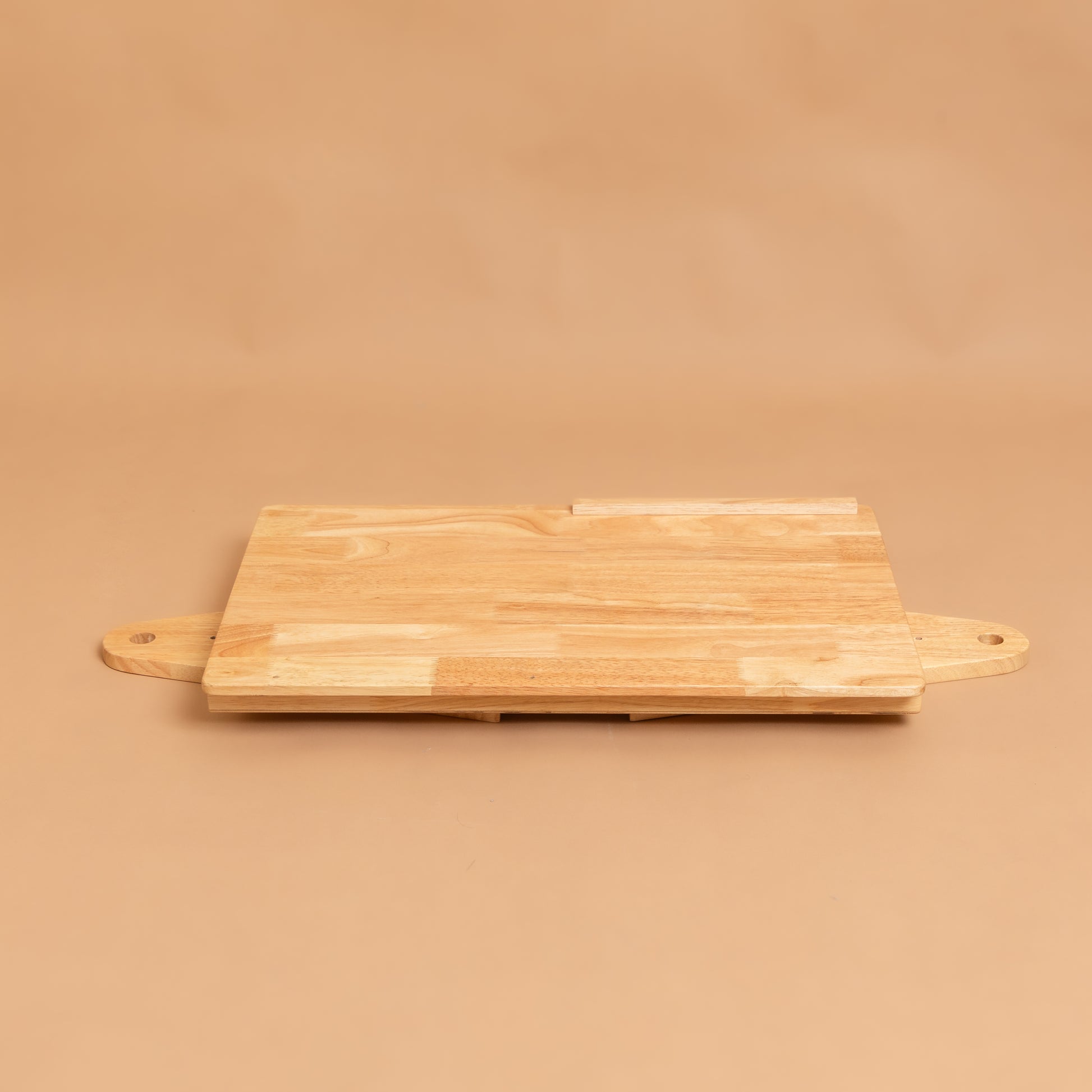FlexiDesk - Foldable Laptop Table | Solid Wood & Adjustable with storage - Natural Finish - Wood Trendz