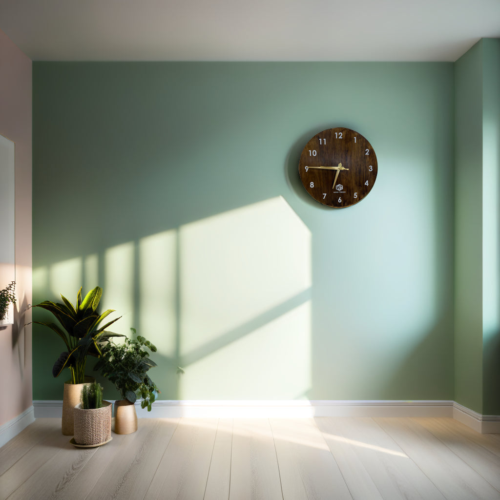 Round Wall Clock – Wooden Wall Clock for Home & Office