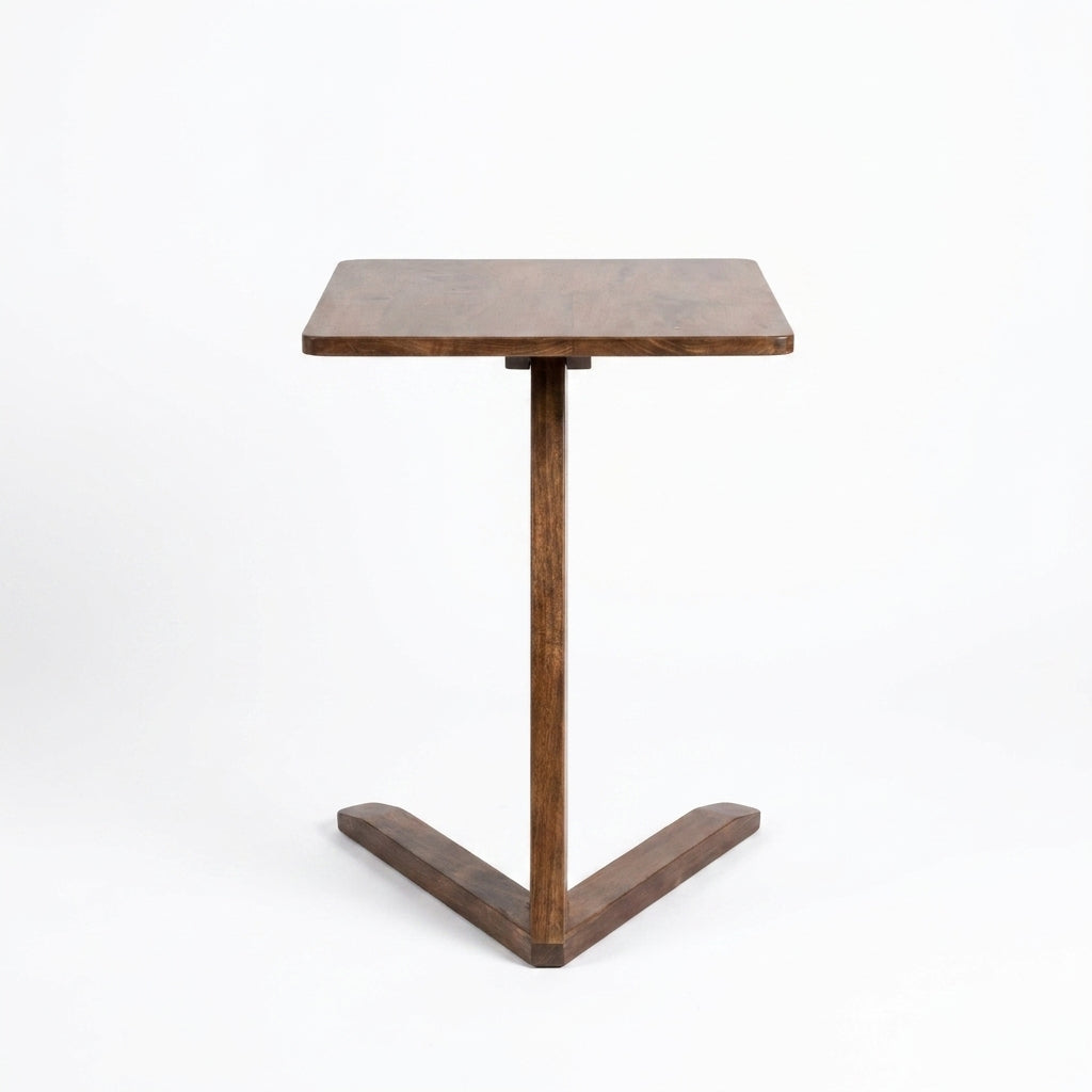 Solid Rubberwood Mini End Table — front view on white background, solid rubberwood | WoodTrendz