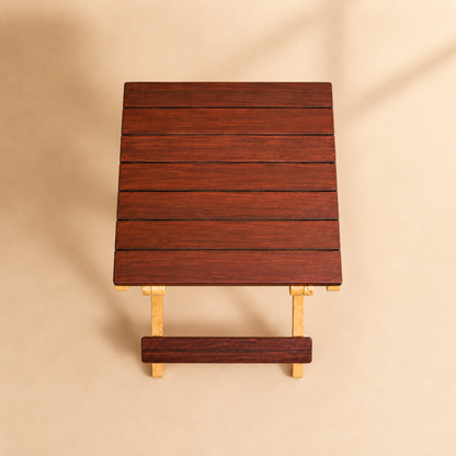 Solid Wood Compact Companion - Wooden Folding Table