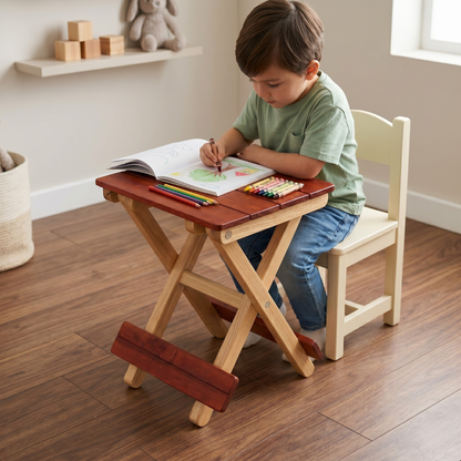 Foldable Compact Wood Stool: Stylish and Practical Seating Solution