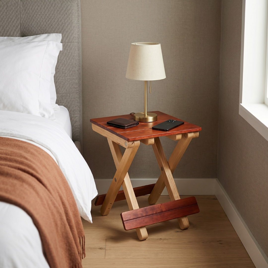 Foldable Compact Wood Stool: Stylish and Practical Seating Solution