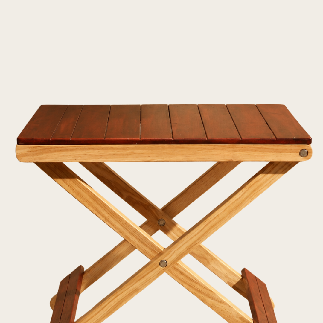 Solid Wood Compact Companion - Wooden Folding Table