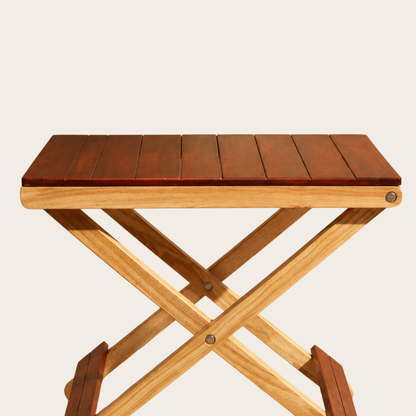 Solid Wood Compact Companion - Wooden Folding Table