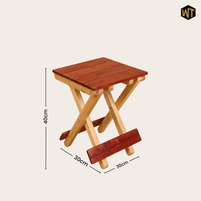 Foldable Compact Wood Stool: Stylish and Practical Seating Solution