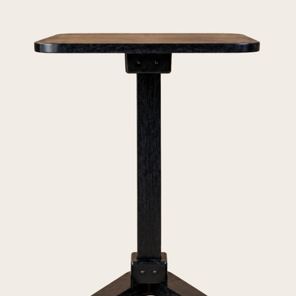 Solid Rubberwood End Table | Square Tabletop with Angled Legs
