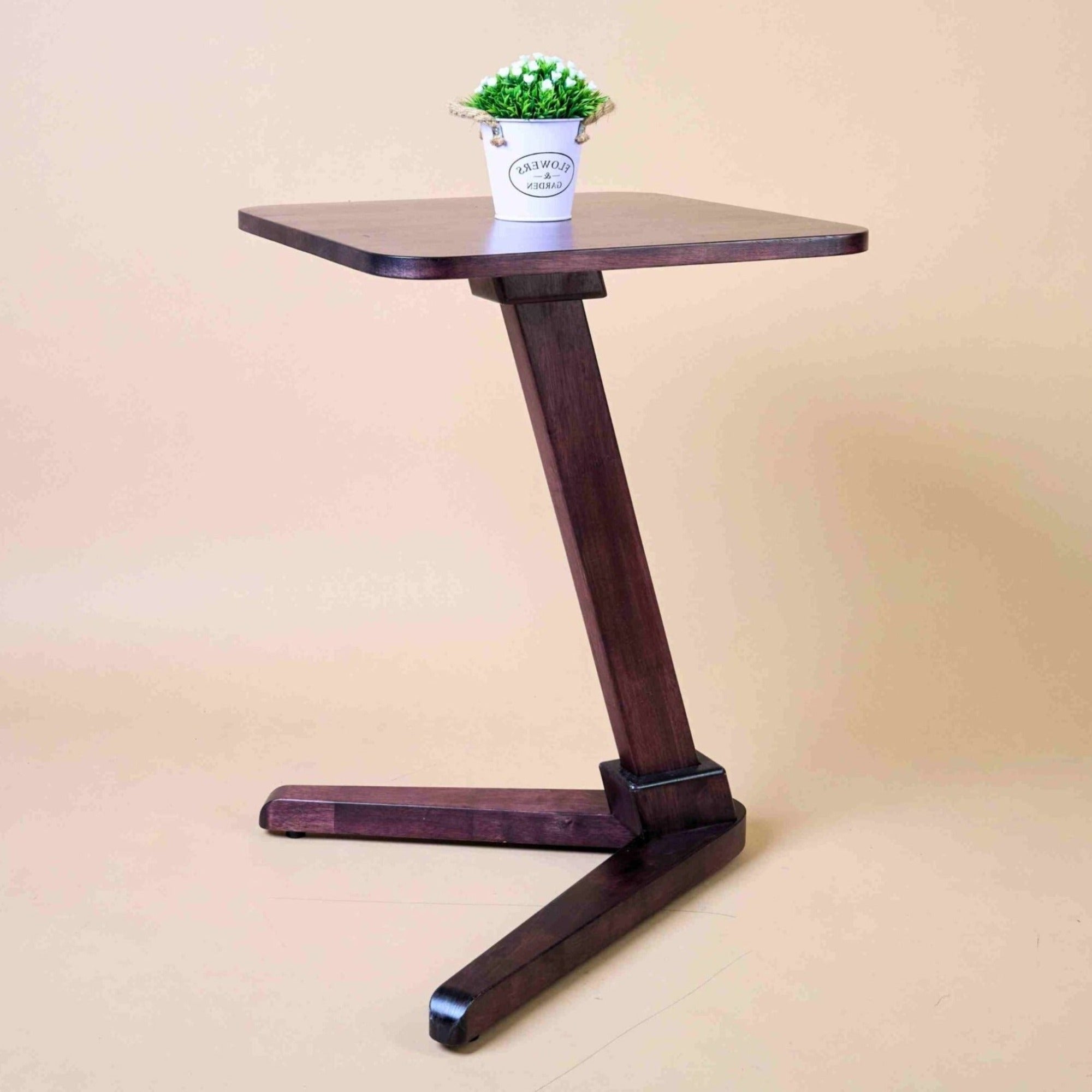 Solid Wood Square End Table - Rose wood