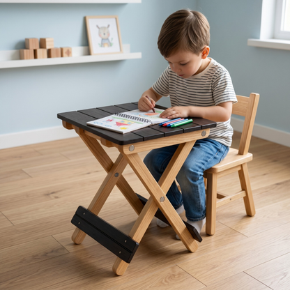 Foldable Compact Wood Stool: Stylish and Practical Seating Solution