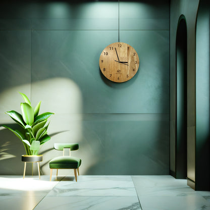 Round Wall Clock – Wooden Wall Clock for Home & Office