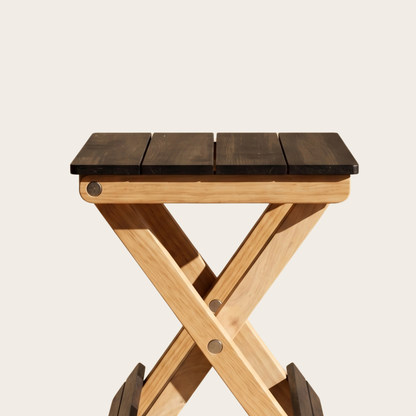 Foldable Compact Wood Stool: Stylish and Practical Seating Solution