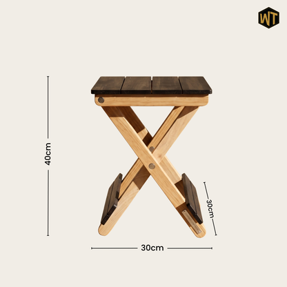 Foldable Compact Wood Stool: Stylish and Practical Seating Solution