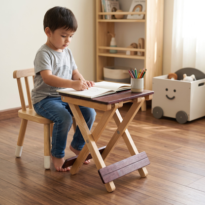Foldable Compact Wood Stool: Stylish and Practical Seating Solution