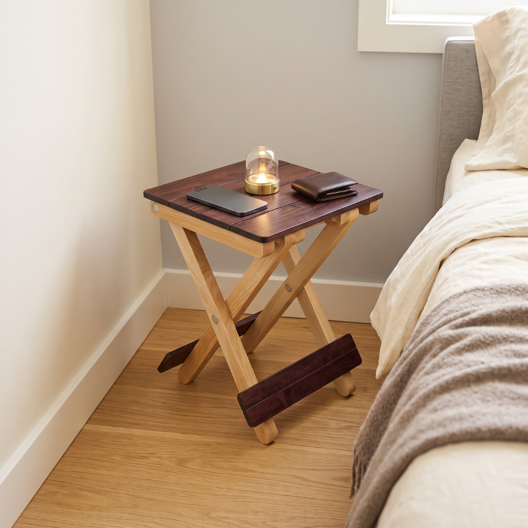 Foldable Compact Wood Stool: Stylish and Practical Seating Solution
