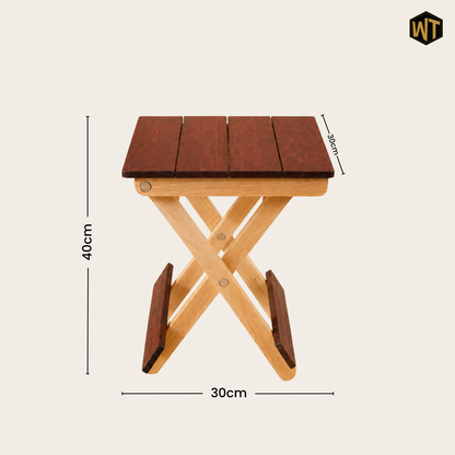 Foldable Compact Wood Stool: Stylish and Practical Seating Solution