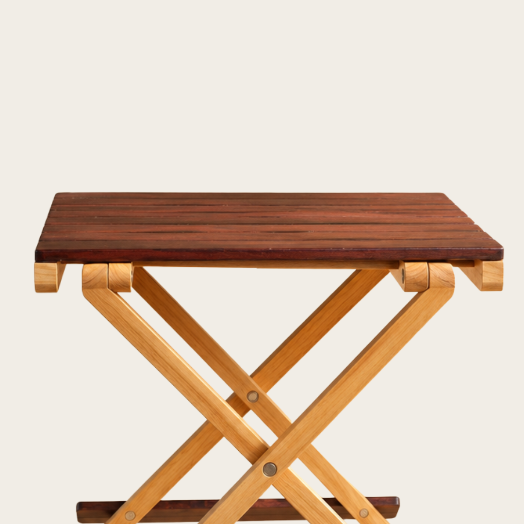 Solid Wood Compact Companion - Wooden Folding Table
