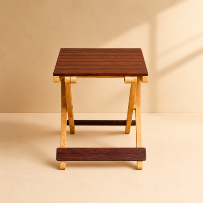 Solid Wood Compact Companion - Wooden Folding Table