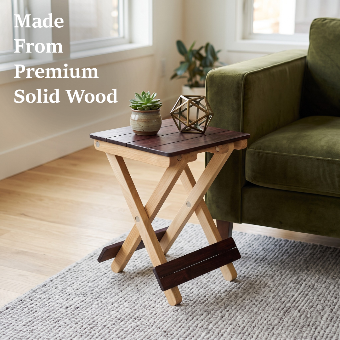 Foldable Compact Wood Stool: Stylish and Practical Seating Solution