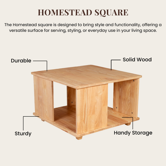 Homestead Square Coffee Table - Natural