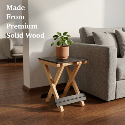 Foldable Compact Wood Stool: Stylish and Practical Seating Solution