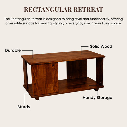 Rectangular Retreat Coffee Table - Walnut