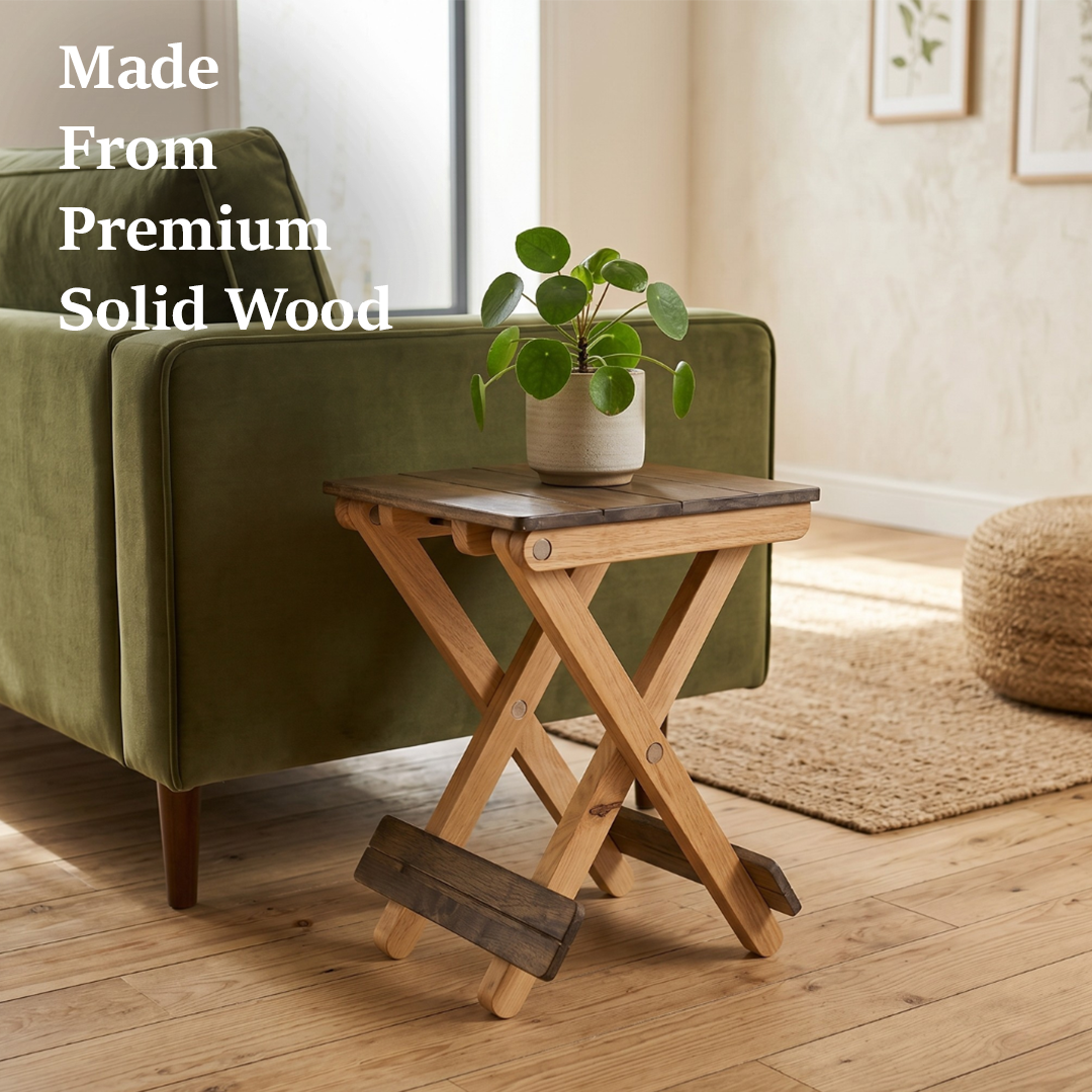 Foldable Compact Wood Stool: Stylish and Practical Seating Solution