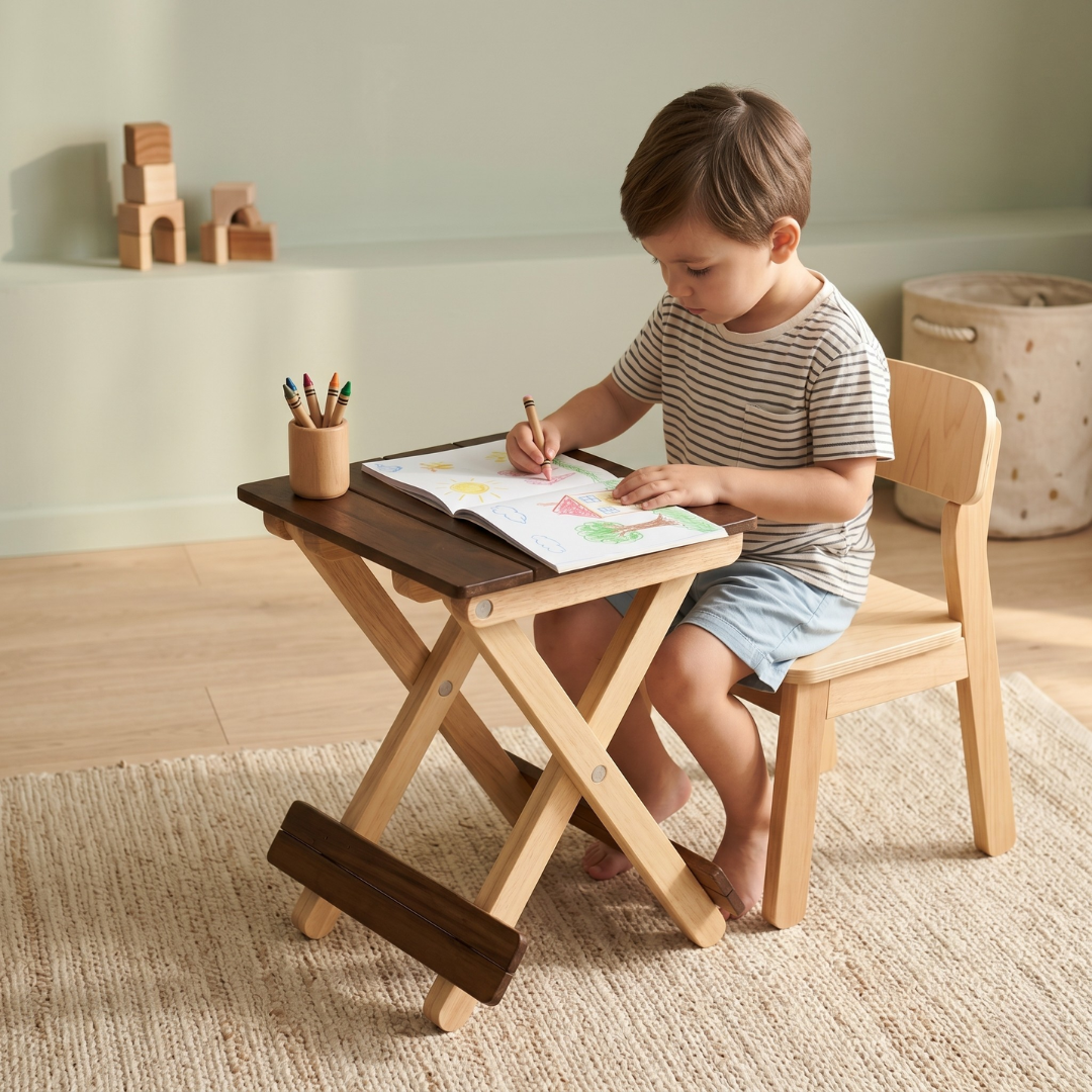 Foldable Compact Wood Stool: Stylish and Practical Seating Solution