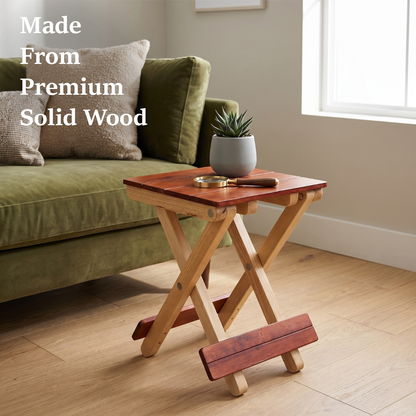 Foldable Compact Wood Stool: Stylish and Practical Seating Solution