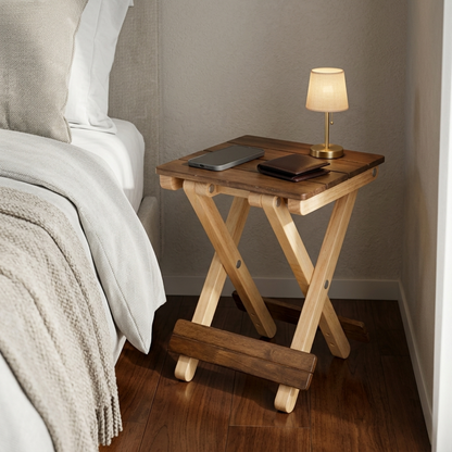 Foldable Compact Wood Stool: Stylish and Practical Seating Solution