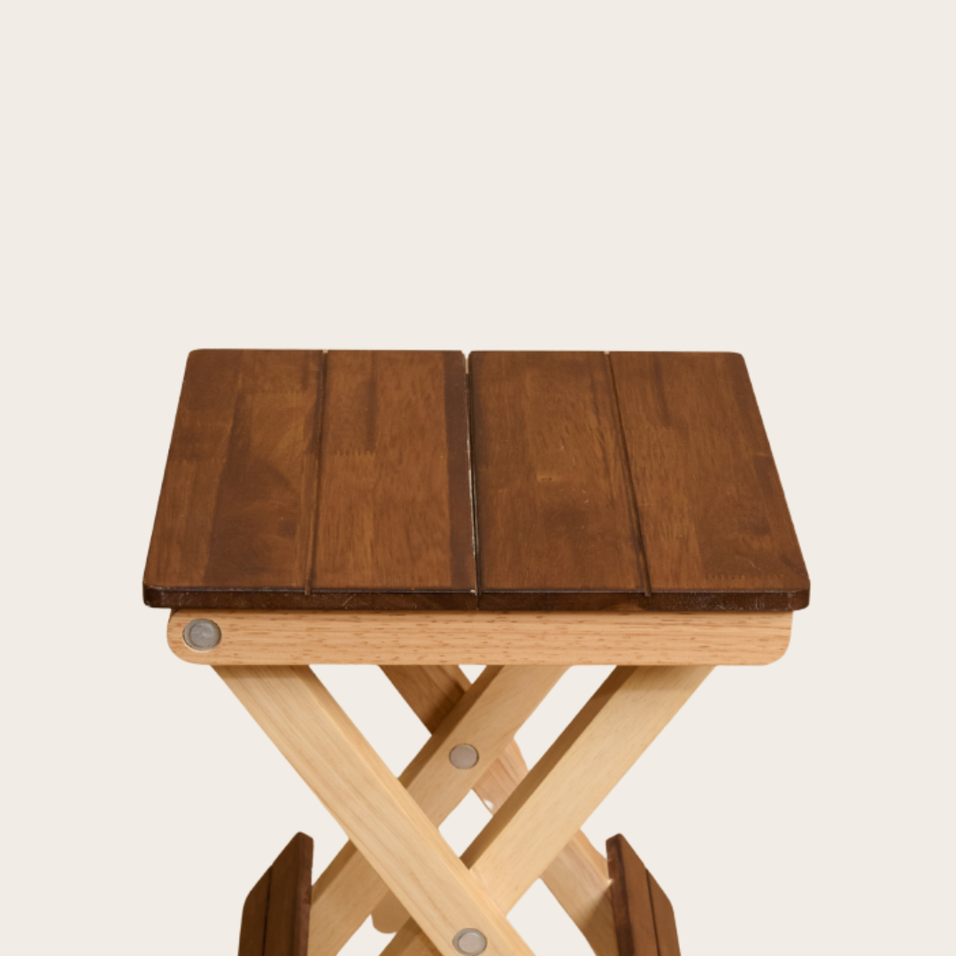 Foldable Compact Wood Stool: Stylish and Practical Seating Solution