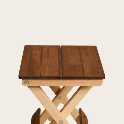 Foldable Compact Wood Stool: Stylish and Practical Seating Solution