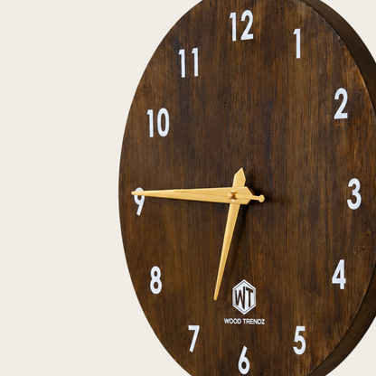 Round Wall Clock – Wooden Wall Clock for Home & Office