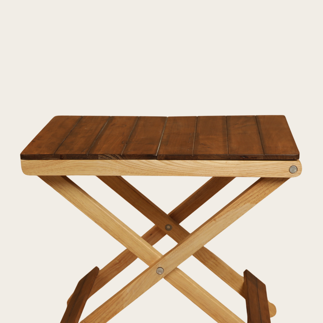 Solid Wood Compact Companion - Wooden Folding Table