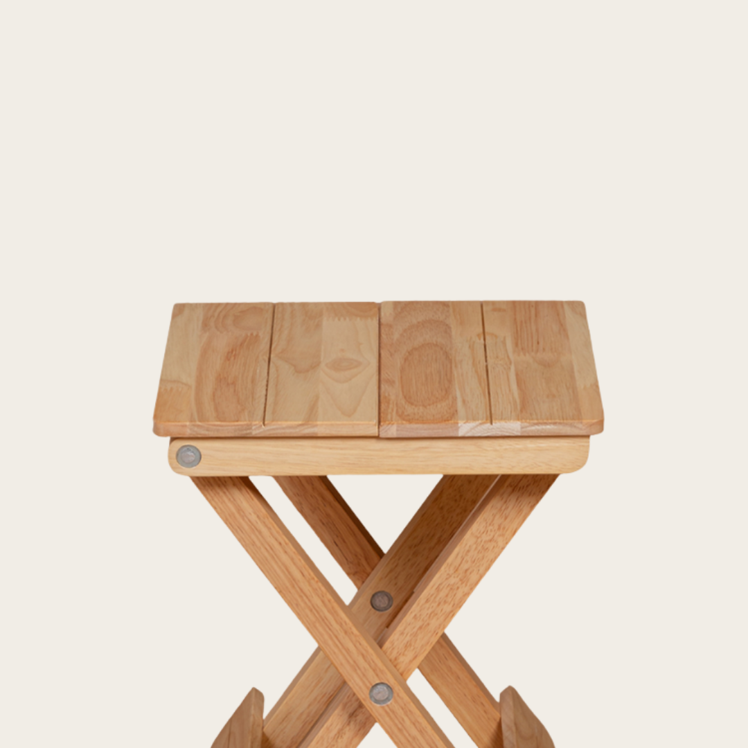 Foldable Compact Wood Stool: Stylish and Practical Seating Solution